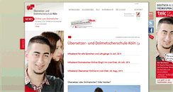 Desktop Screenshot of dolmetscherschule-koeln.de
